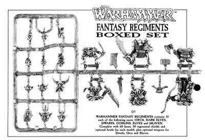 Warhammer Fantasy Regiments from the 1988 Catalog
