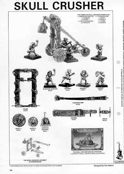 MD2 Skull Crusher parts - 1991 Catalogue