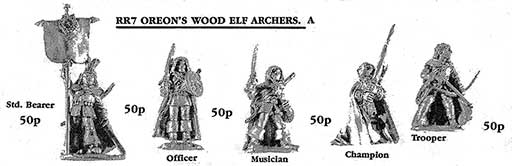RR7 - Oreon's Wood Elf Archers - Spring 1987 Flyer