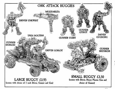 RT205 Ork Attack Buggies - RT1 Flyer (Feb 88)